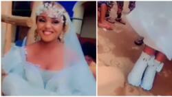 I'll Do The Same: Reactions as Gorgeous Bride Dons Sneakers For Her White Wedding