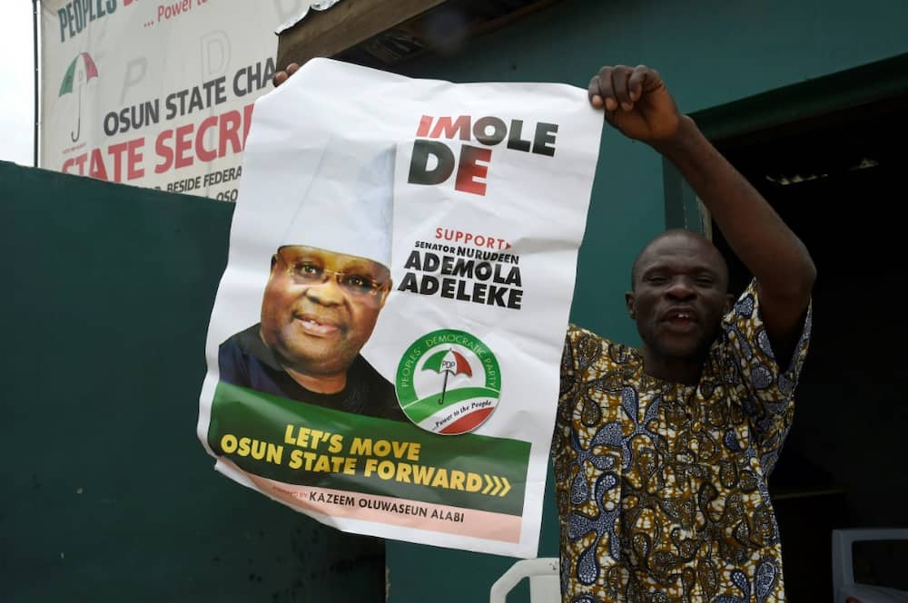 The opposition People's Democratic Party (PDP) senator Ademola Adeleke is expected to emerge as the main challenger in  Osun