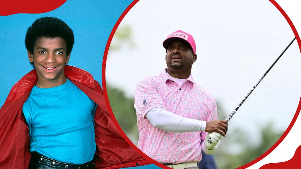 Alfonso Ribeiro as Alfonso Spears (L) and Ribeiro during the first round of the Hilton Grand Vacations Tournament of Champions.