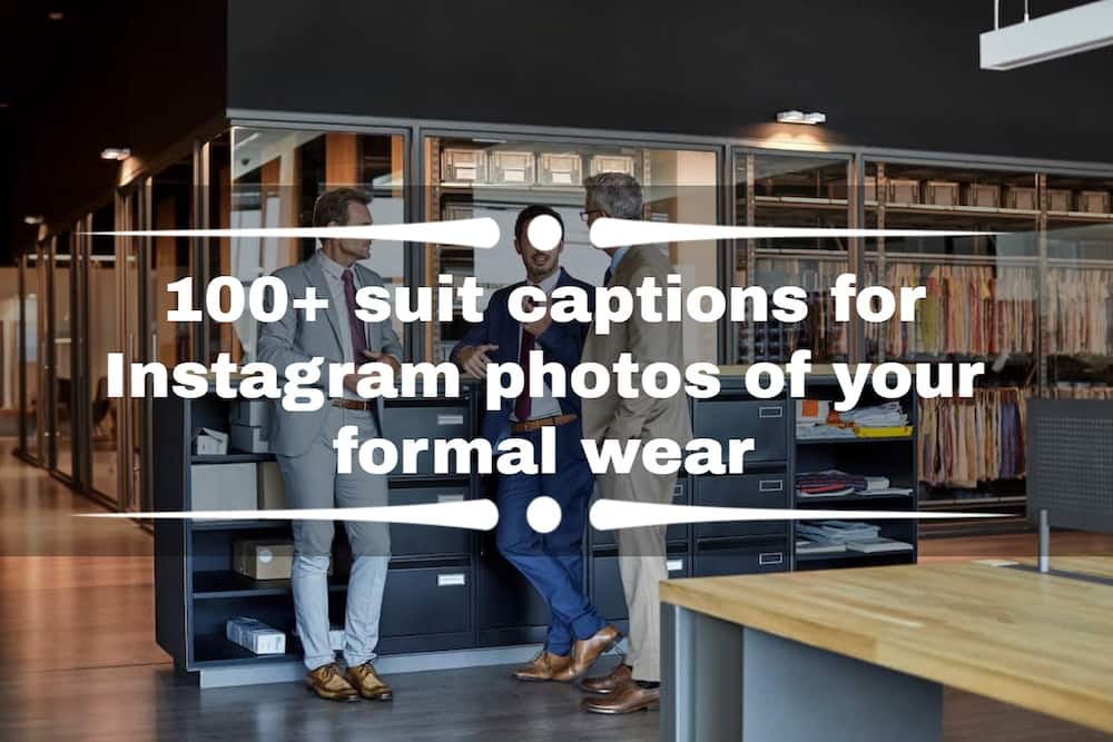 suit captions for Instagram