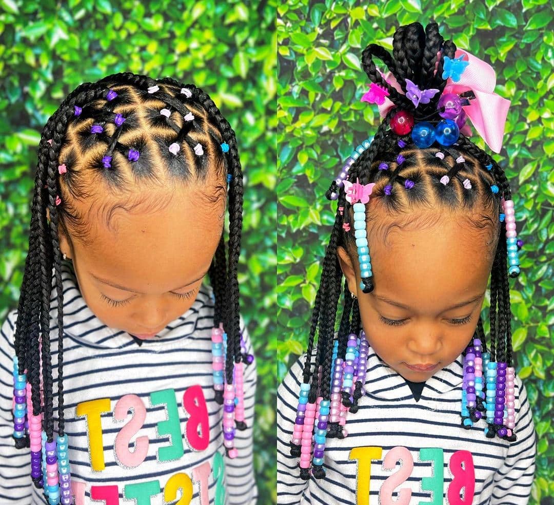 ✨💫💫🌟Rubber Band Criss-Cross Natural Hairstyles Updo Compilation for Kids  - YouTube