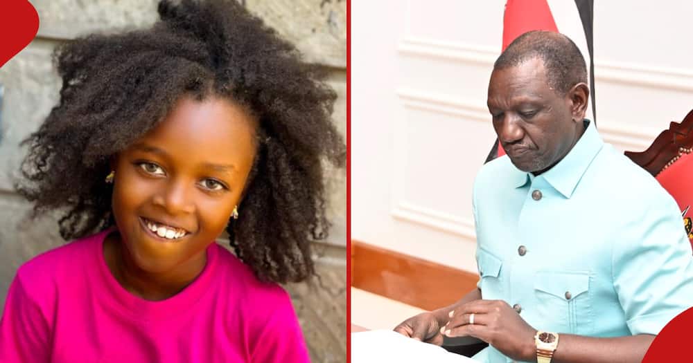 King Kaka's daughter Gweth Ombima (l) sent a message to President William Ruto (r).