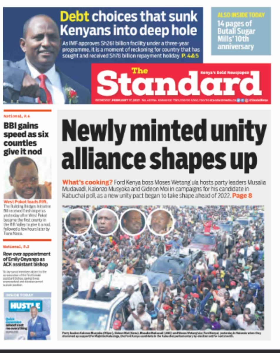 Kenyan newspapers review for February 17: Gov't spent KSh 50M on teargas to contain Raila's supporters in 2017