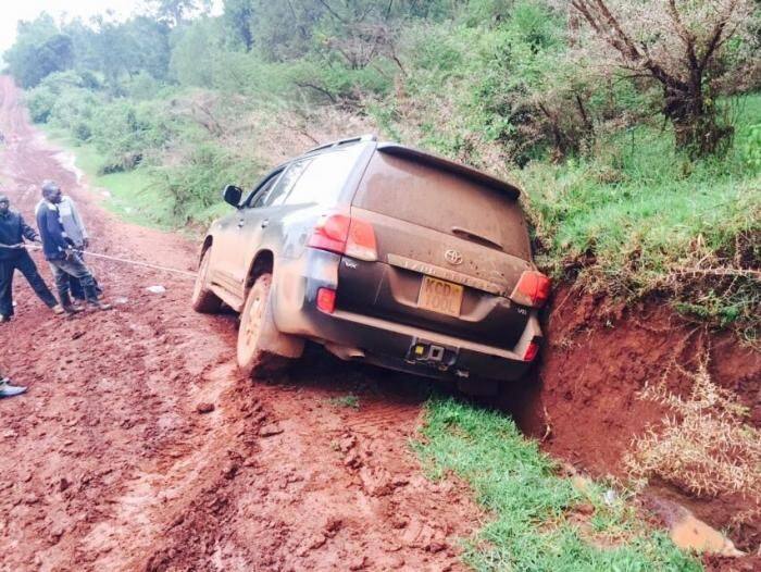 The vehicle in the photo is Senato Kipchumba Murkomen's.