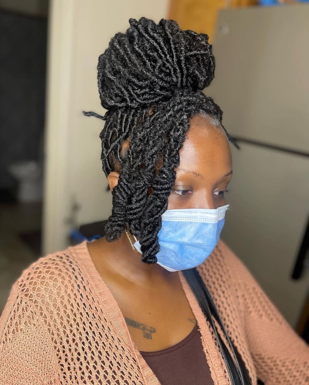 She Asked For Affordable Curly Crochet Braids Hairstyle Using Brazilian  Wool 