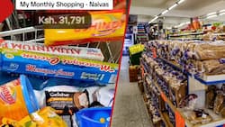 Video of Man Doing KSh 31k Shopping at Naivas Sparks Hilarious Reactions: "This Economy Jameni"
