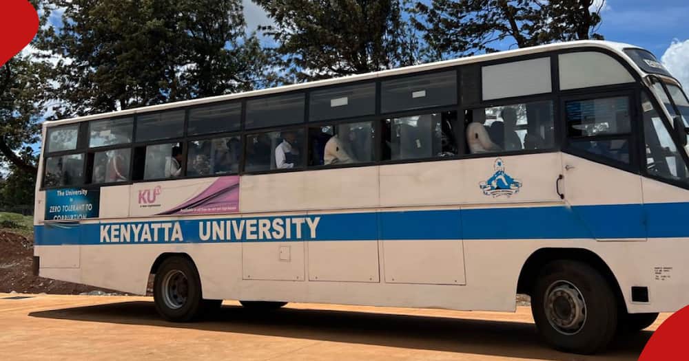 Kenyatta University bus. Several students from the institution died in a road accident.