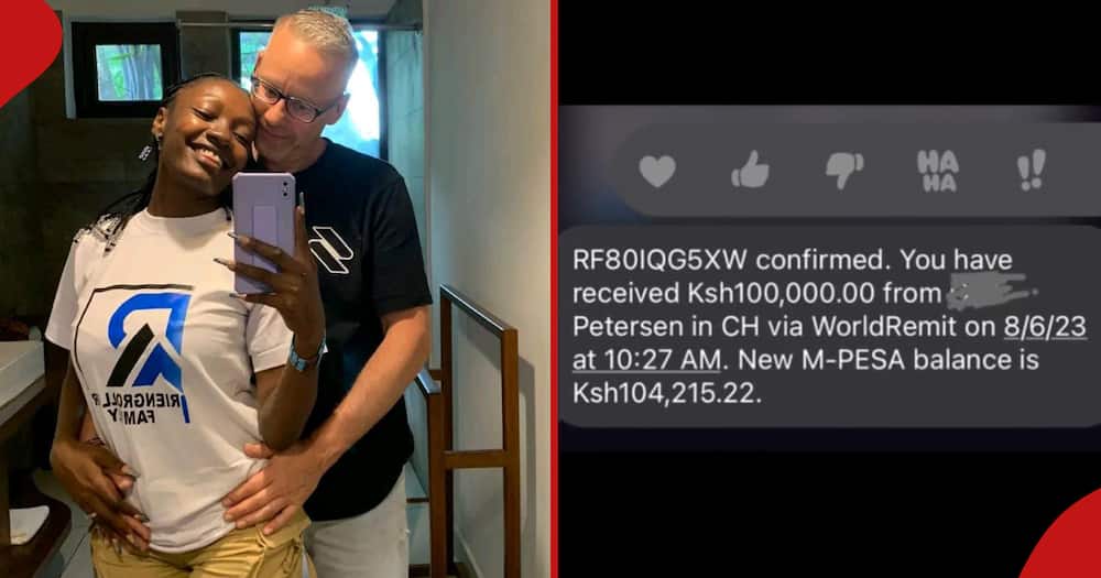 Kenyan woman flaunted M-Pesa transactions to show how generous her man is.