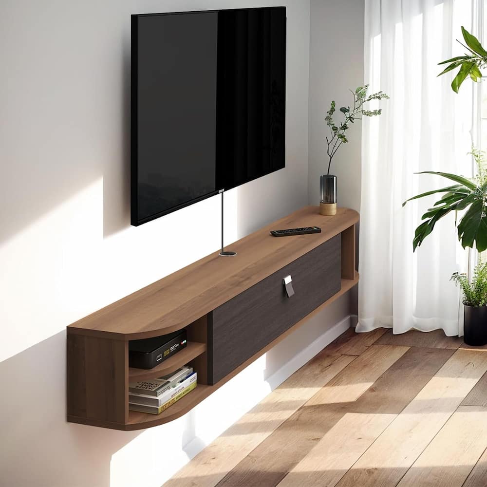 Wall-mounted TV stand design