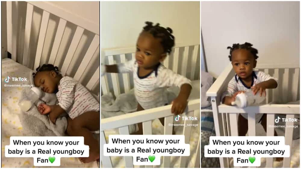 YoungBoy's music/baby vibed to his favorite song.