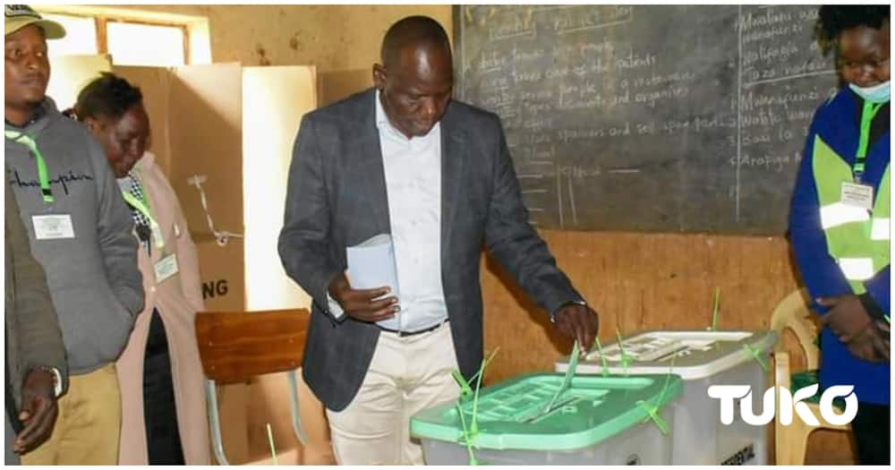 Jonathan Bii voting.