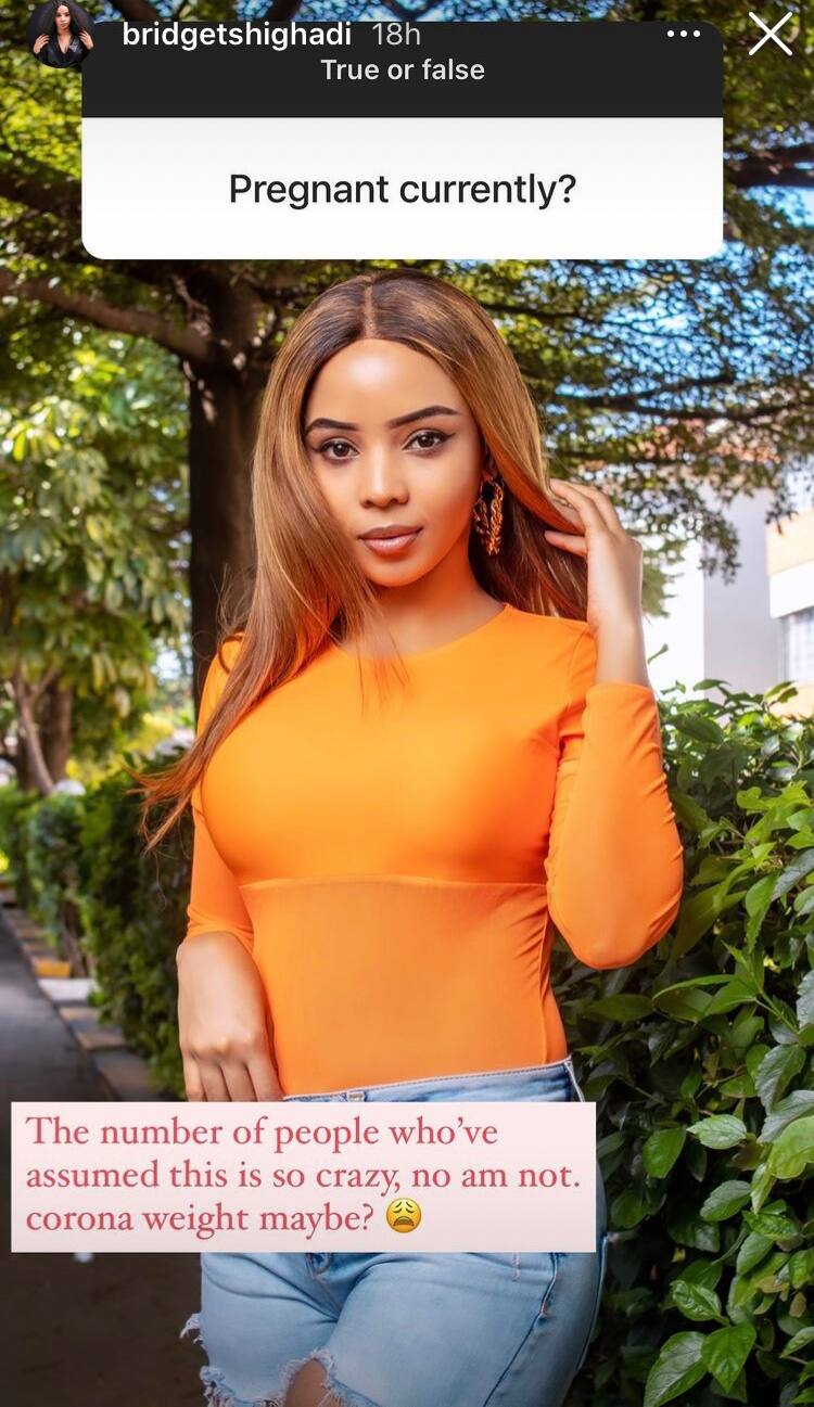 Nick Mutuma's baby mama Bridget Shighadi shuts down claims she is pregnant