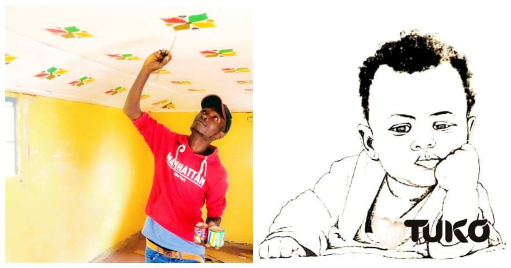 A 21-year-old artist from Narok county saves Ksh 500 weekly to raise funds for his higher education.