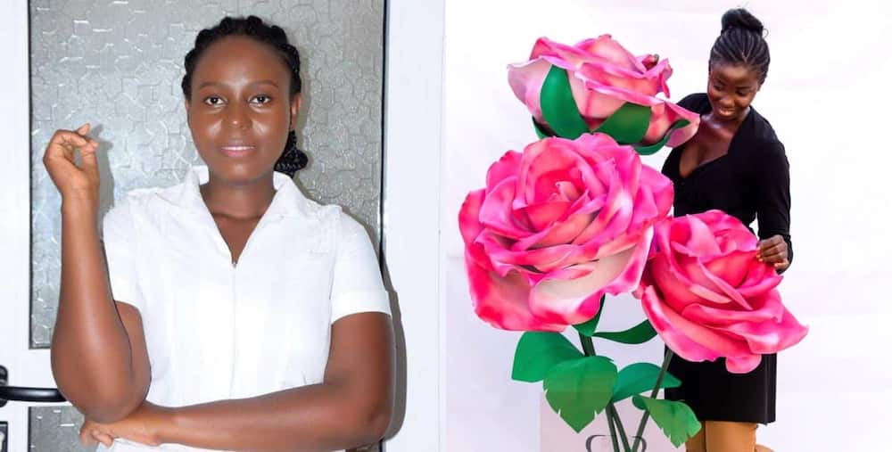 Irene Ampomaa Nti a Ghanaian nurse and CEO of Renyblooms.Photo credit: @renyblooms.