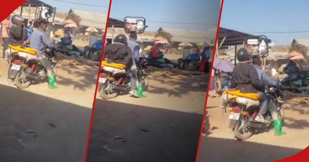 Boda Boda Rider Spotted in TikTok Video Carrying Generator on His Head ...