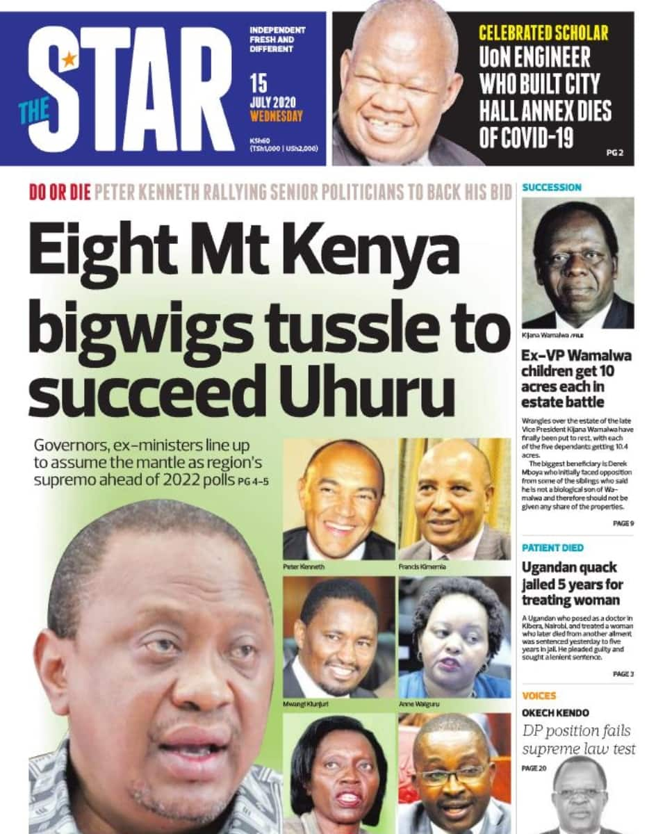 Kenyan newspapers review for July 15: Ruto, Raila unite to fight Uhuru's revenue allocation plan