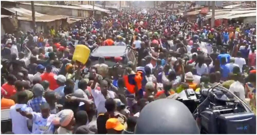 Maandamano: Raila Odinga Outsmarts Police to Enter Kibra Backyard with  Mammoth Crowd 