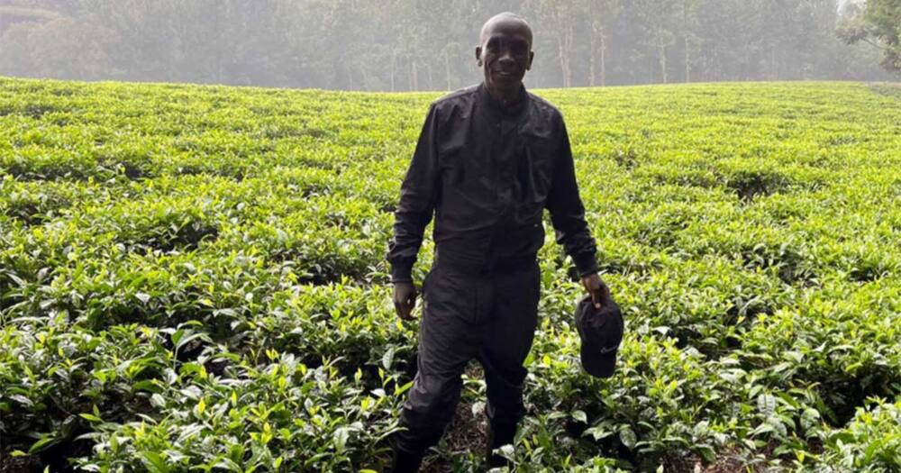 Eliud Kipchoge at his farm.