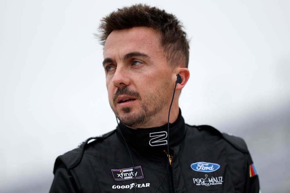 Frankie Muniz, driver of the #35 Ford Performance Ford, looks on during qualifying for the NASCAR Xfinity Series United Rentals 300.