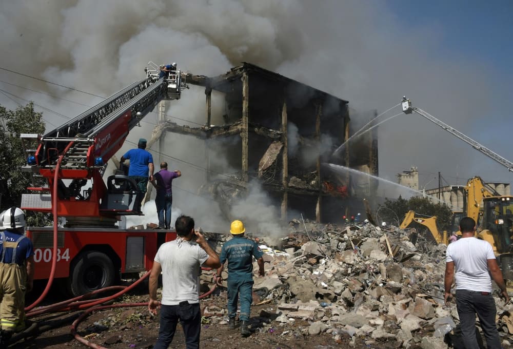 People are still believed to be trapped under rubble