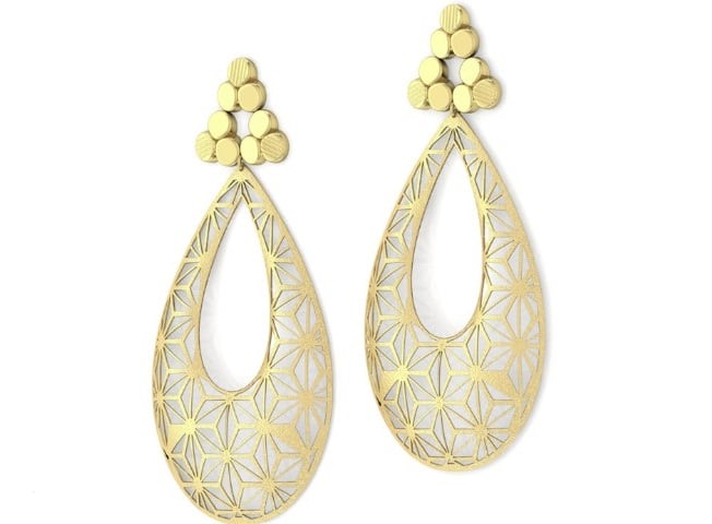 Gold earring design for female: where to buy?