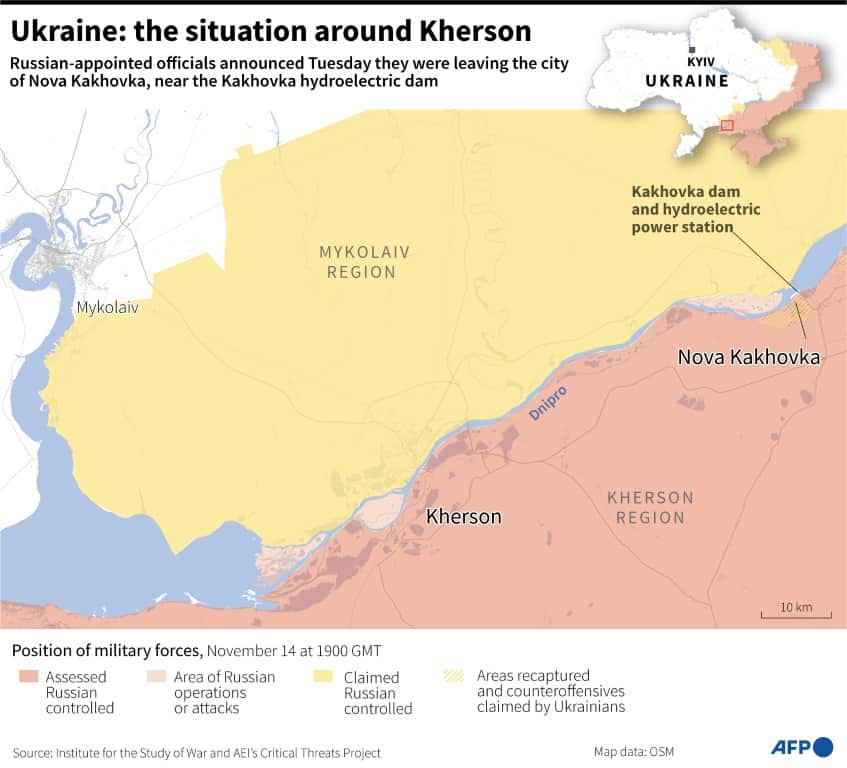 Ukraine: the situation around Kherson
