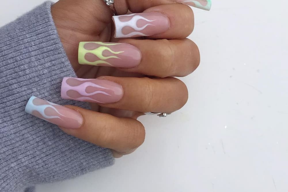 Square acrylic nail designs