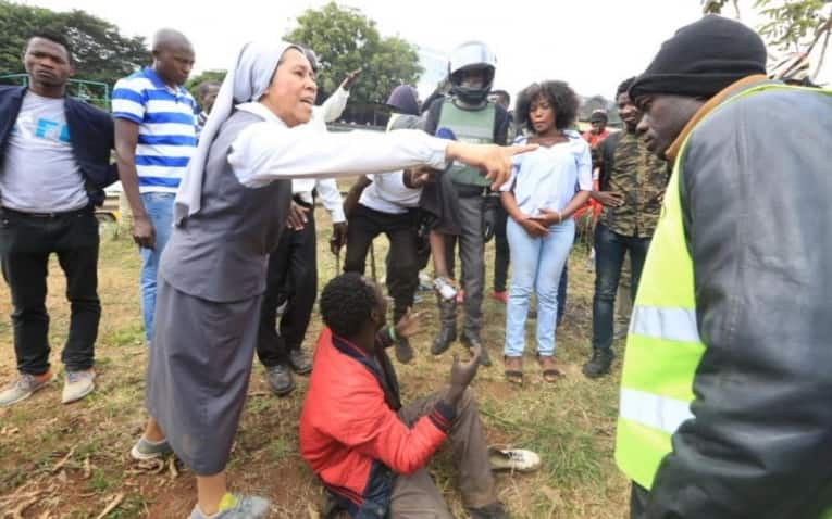 Image result for images of nuns saving robber at the national museum kenya