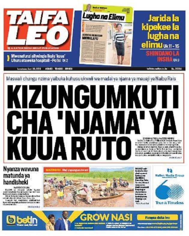 Kenyan Newspapers Review for June 26