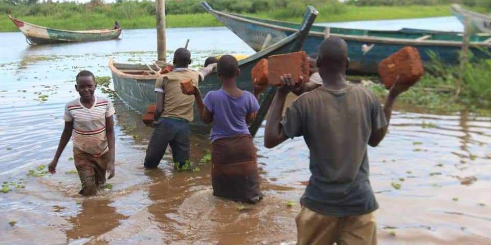 Five schools have been rendered inaccessible in Budalang'i due to floods. Photo: Nation