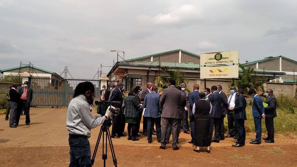 Court visits billionaire Humphrey Kariuki's alcohol factory on fact-finding tour