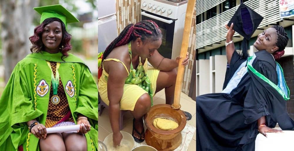 Meet Ghanaian lady with degrees in Mathematics & Actuarial Science who's a food vendor