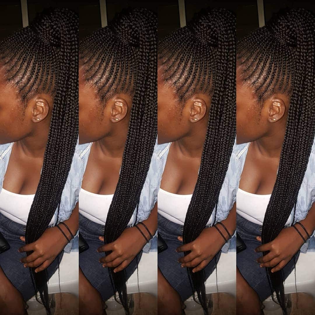 30 All-Back Ghana Weaving Hairstyles Trending (2023) | Zaineey's Blog