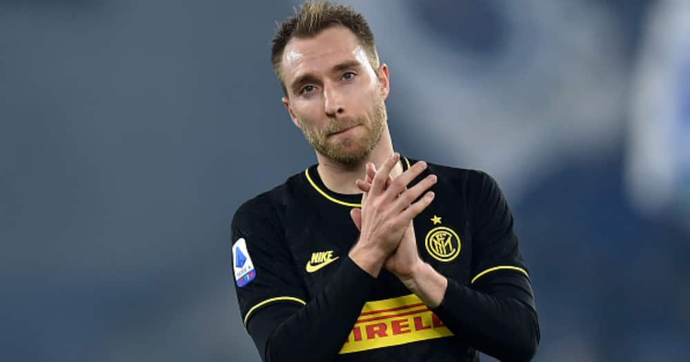 Christian Eriksen while in action for Inter. Photo: Getty Images.