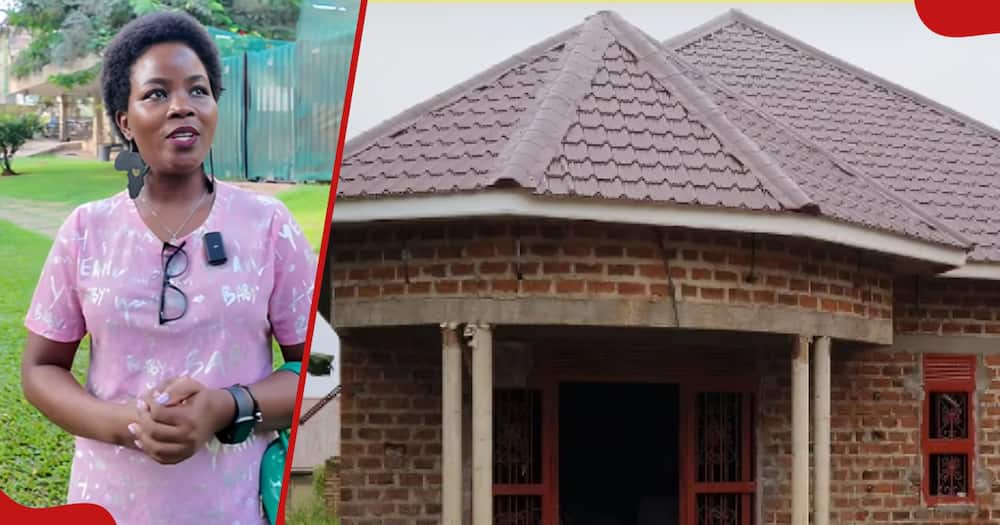 Ugandan woman Josephine built her mum a three-bedroomed house in just four months.