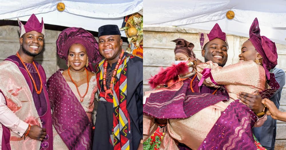 Luo bride, Nigerian hubby stun in beautiful African attire during traditional wedding