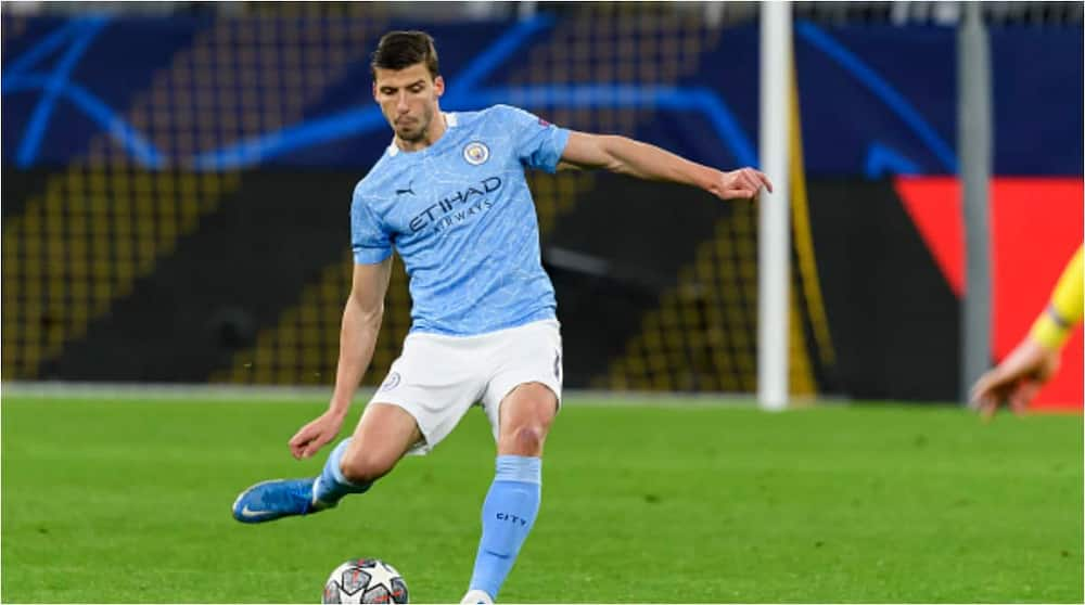 Ruben Dias while in action for Man City. Photo: Getty Images.