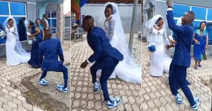 Physically challenged groom dances at wedding