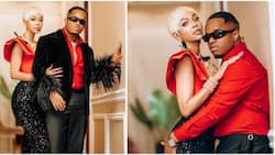 Wema Sepetu, Boyfriend Whozu Match Red and Black Outfits in Loved-Up Couple Photoshoot: "You're Enough"