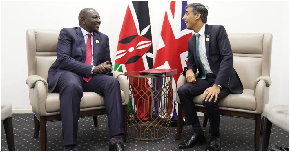 William Ruto and Rishi Sunak