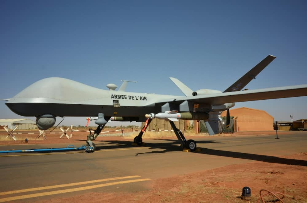 Air power: An armed Reaper drone at Barkhane's base near the Niger capital Niamey