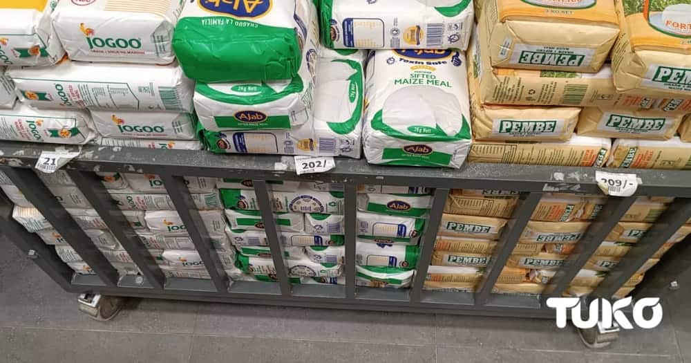 Retailers restocked maize flour at KSh 200.