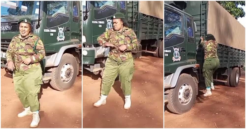Curvy Cop Jumps from Truck, Cutely Jams to Wakadinali's 'Subaru ya Mambaru' Hit in Viral Clip