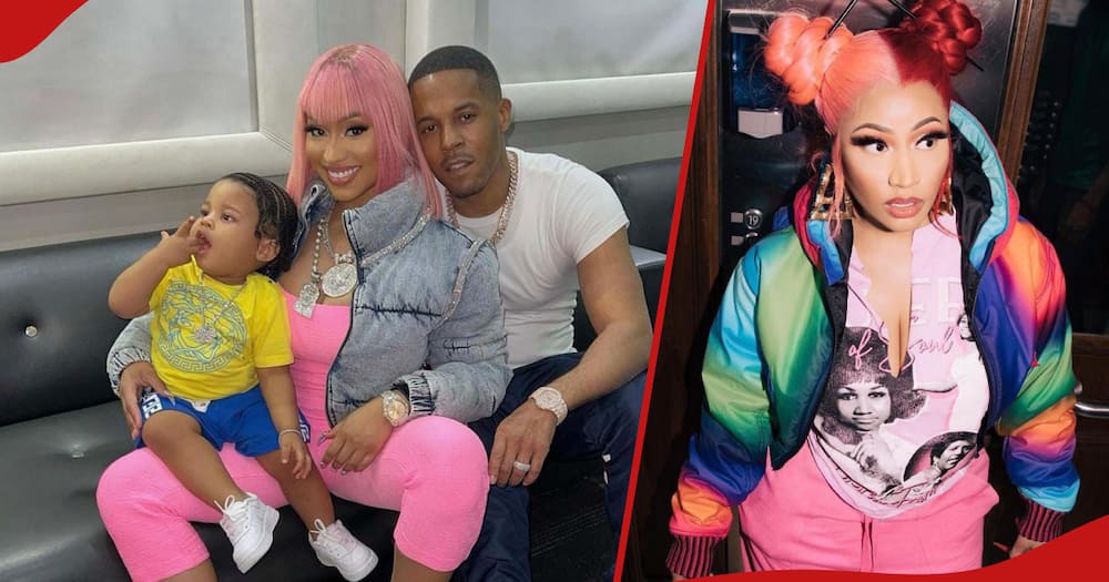 Award-winning rapper Nicki Minaj and her family.