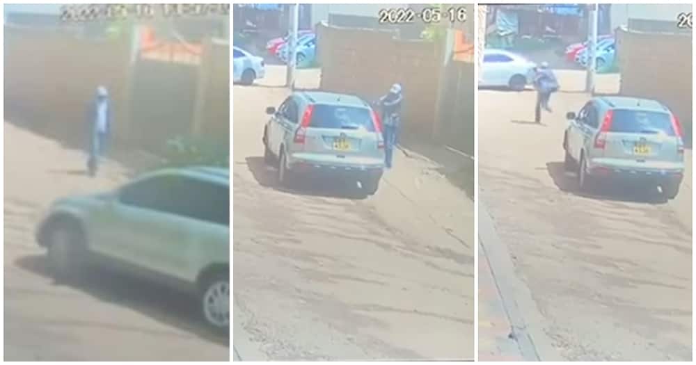 Nairobi: Chilling CCTV Footage Shows Moment Gunman Obstructed Driver, Shot Him in Mirema Springs