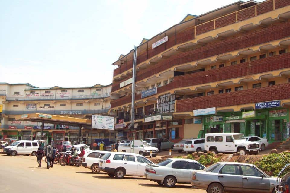 Cars parked in Meru town