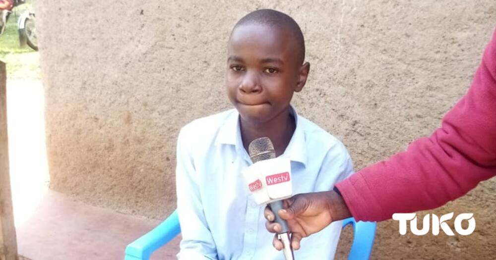 Bungoma's top candidate in 2020 KCPE Spencer Wangila (pictured) received girls' school admission letter.