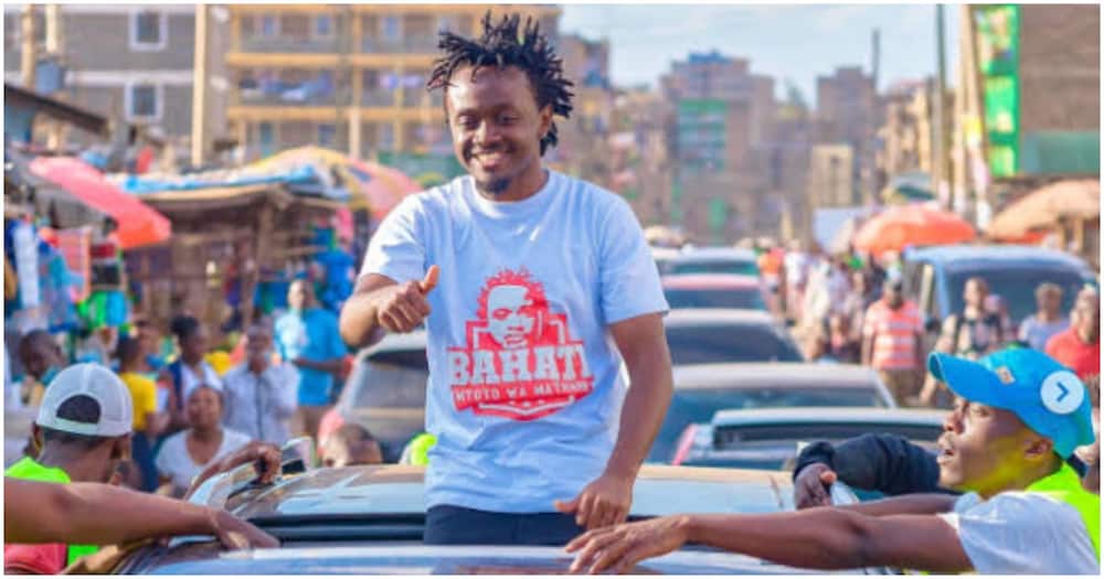 He opened up about being a gospel singer. Photo: Bahati Kenya.