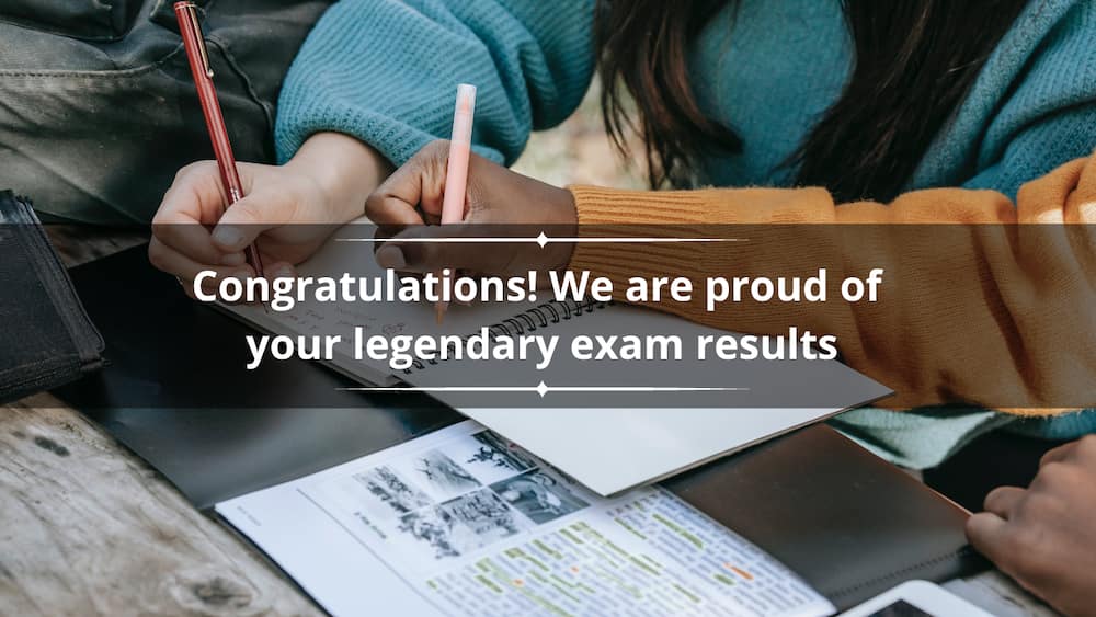 Congratulations for passing exams