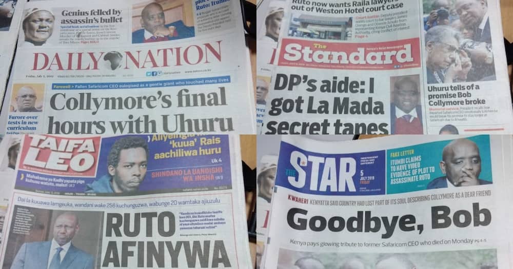 Kenyan newspapers review for July 5: Dennis Itumbi ready to release La Mada secret tapes